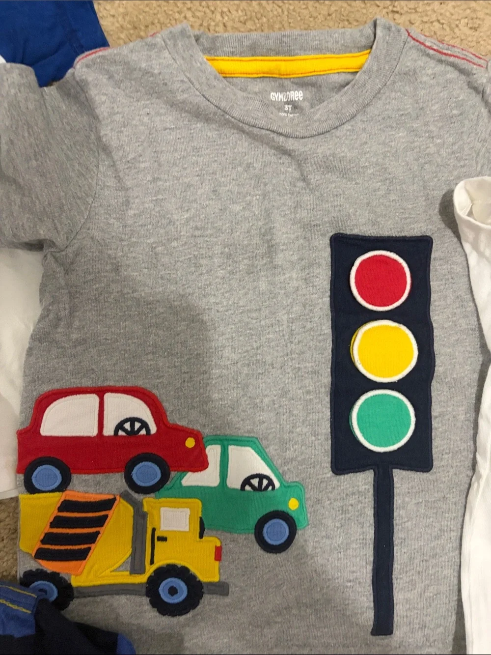 Gymboree 3T Toddler Graphic Tee Bundle - Cars, Turtle, Lobster, Traffic Light